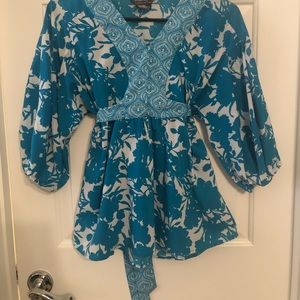 Lilly-Inspired Flowy Blouse with Tie Waist